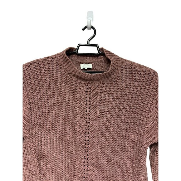 Lucky Brand Women's Brown Knit Long Sleeve Crew Neck Sweater Plus Size 2X Winter - Picture 2 of 7